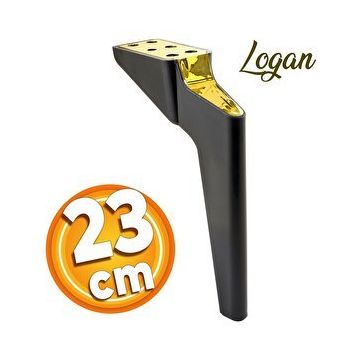 Badem10 Logan Lüks 23 cm Siyah Gold Baza Mobilya Kanepe Sehpa TV Ünitesi Koltuk Ayağı