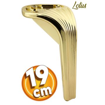 Badem10 Lotus Lüks 19 cm Gold Altın Baza Mobilya Kanepe Sehpa TV Ünitesi Koltuk Ayağı