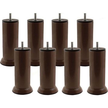 Badem10 M8 Civatalı Kahverengi Ayak 15 cm 8 Adet Baza Mobilya Koltuk Kanepe Metal Destek Ayağı