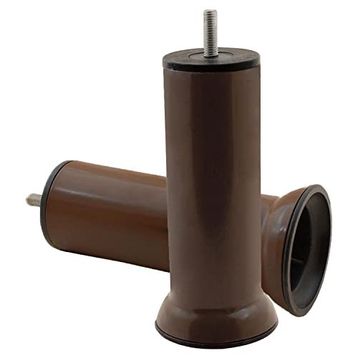 Badem10 M8 Civatalı Kahverengi Metal Ayak 15 cm 12 Adet Baza Mobilya Kanepe Koltuk Destek Ayağı