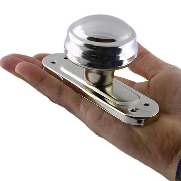 Badem10 Mandal Aynalı Kapı Tokmağı Topuzu Kolu Nikel Metal Tokmak