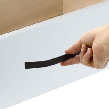 Badem10 Mat Siyah Metal 320 mm Mobilya Dolap Kapak Çekmece Kulpu