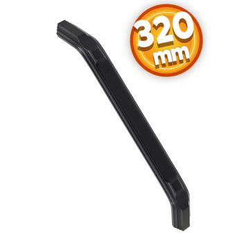 Badem10 Mat Siyah Metal 320 mm Mobilya Dolap Kapak Çekmece Kulpu