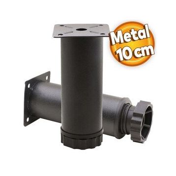 Badem10 Mobilya Kanepe Baza Koltuk Destek Ayağı Ayarlanabilir 10 cm Siyah Metal Ayak