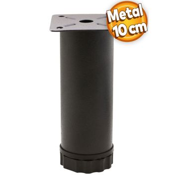 Badem10 Mobilya Kanepe Baza Koltuk Destek Ayağı Ayarlanabilir 10 cm Siyah Metal Ayak