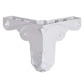 Badem10 Mobilya Kanepe Baza Koltuk Destek Ayağı Ayarlanabilir 12 cm Beyaz Metal Ayak