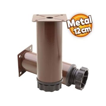 Badem10 Mobilya Kanepe Baza Koltuk Destek Ayağı Ayarlanabilir 12 cm Kahverengi Metal Ayak
