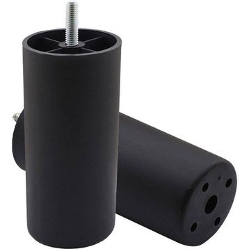 Badem10 Mobilya Kanepe Baza Koltuk Destek Ayağı Ayarlanabilir 12 cm Siyah Metal Ayak