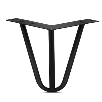 Badem10 Mobilya Kanepe Baza Koltuk Destek Ayağı Ayarlanabilir 12 cm Siyah Metal Ayak