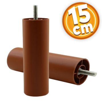 Badem10 Mobilya Kanepe Baza Koltuk Destek Ayağı Ayarlanabilir 15 cm Kahverengi Metal Ayak