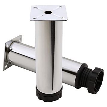 Badem10 Mobilya Kanepe Baza Koltuk Destek Ayağı Ayarlanabilir 15 cm Krom Metal Ayak