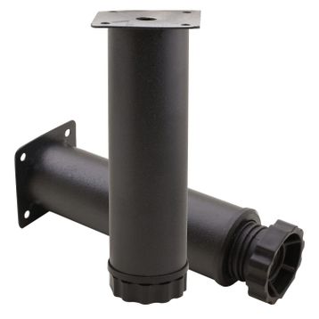 Badem10 Mobilya Kanepe Baza Koltuk Destek Ayağı Ayarlanabilir 15 cm Siyah Metal Ayak