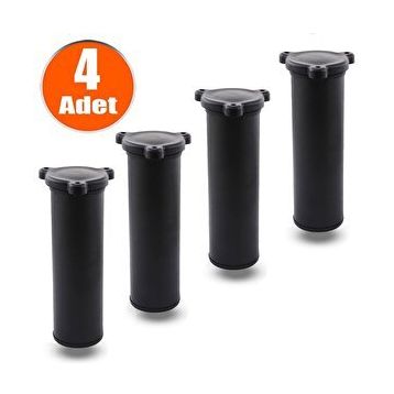 Badem10 Mobilya Kanepe Baza Koltuk Destek Ayağı Ayarlanabilir 15 cm Siyah Metal Ayak