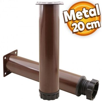 Badem10 Mobilya Kanepe Baza Koltuk Destek Ayağı Ayarlanabilir 20 cm Kahverengi Metal Ayak