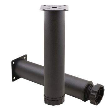 Badem10 Mobilya Kanepe Baza Koltuk Destek Ayağı Ayarlanabilir 20 cm Siyah Metal Ayak