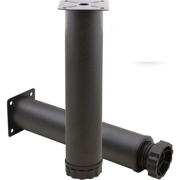 Badem10 Mobilya Kanepe Baza Koltuk Destek Ayağı Ayarlanabilir 25 cm Siyah Metal Ayak
