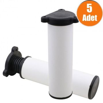 Badem10 Mobilya Kanepe Baza Koltuk Orta Destek Ayağı Ayarlanabilir 15 cm 5 Adet Beyaz Metal Ayak