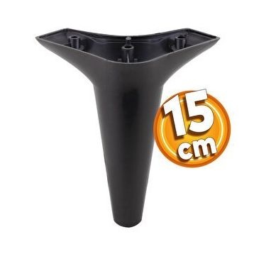 Badem10 Mobilya Kanepe Baza Koltuk Orta Destek Ayağı Ayarlanabilir 15 cm Siyah Metal Ayak