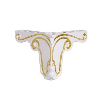 Badem10 Mobilya Kanepe Masa Puf Sehpa 12 cm Beyaz Gold Baza Ayağı