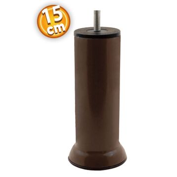 Badem10 Mobilya M8 Civata Kahverengi Metal 15 cm Metal Kanepe Baza Koltuk Destek Ayağı
