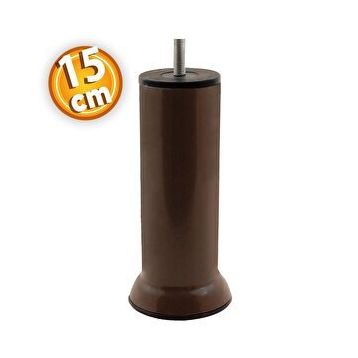 Badem10 Mobilya M8 Civata Kahverengi Metal 15 cm Metal Kanepe Baza Koltuk Destek Ayağı