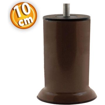 Badem10 Mobilya M8 Civata Kahverengi Metal Ayak 10 cm Metal Kanepe Baza Koltuk Destek Ayağı