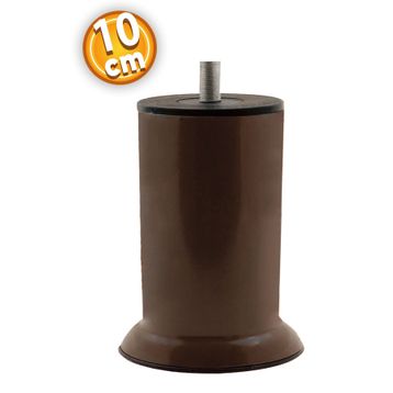 Badem10 Mobilya M8 Civata Kahverengi Metal Ayak 10 cm Metal Kanepe Baza Koltuk Destek Ayağı