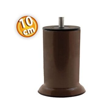 Badem10 Mobilya M8 Civata Kahverengi Metal Ayak 10 cm Metal Kanepe Baza Koltuk Destek Ayağı