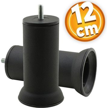 Badem10 Mobilya M8 Civata Siyah Metal 12 cm Metal Kanepe Baza Koltuk Destek Ayağı