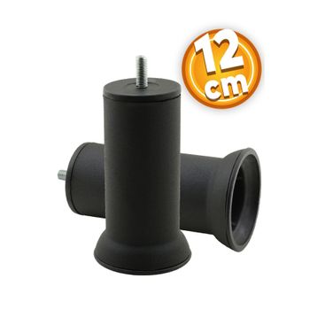 Badem10 Mobilya M8 Civata Siyah Metal 12 cm Metal Kanepe Baza Koltuk Destek Ayağı