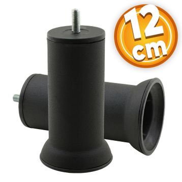 Badem10 Mobilya M8 Civata Siyah Metal 12 cm Metal Kanepe Baza Koltuk Destek Ayağı