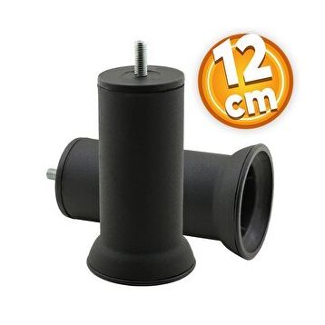 Badem10 Mobilya M8 Civata Siyah Metal 12 cm Metal Kanepe Baza Koltuk Destek Ayağı