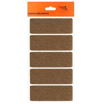 Badem10 Nobel Masa Sandalye Parke Zemin Koruyucu Yapışkanlı Dikdörtgen 40x90 mm 5'li Paket Keçe