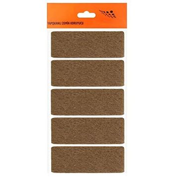 Badem10 Nobel Masa Sandalye Parke Zemin Koruyucu Yapışkanlı Dikdörtgen 40x90 mm 5'li Paket Keçe