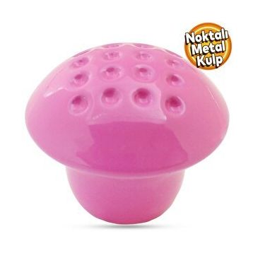 Badem10 Noktalı Mantar Düğme Çekmece Bebek Çocuk Genç Odası Dolap Kapak Pembe Metal Kulp
