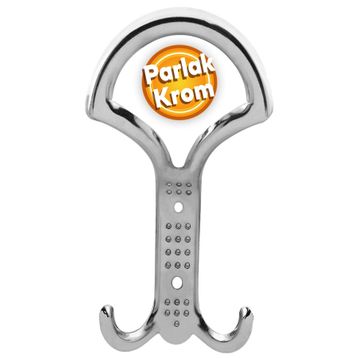 Badem10 Noktalı Portmanto Vestiyer Duvar Askısı Krom Metal Dolap Elbise Askılığı