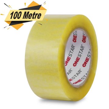 Badem10 Onestar 45 mm 100 mt Şeffaf Güçlü Yapışkanlı Kopmayan Koli Bandı