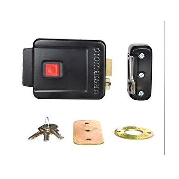 Badem10 Otomatsan 52 mm Anahtarlı Demir Kapı Otomatı Kısa Barelli Trajlı Kilit