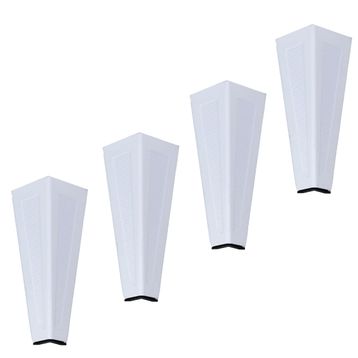 Badem10 Ovit Metal 14 cm Beyaz 4 Adet Metal Koltuk Baza Sehpa Masa Ayağı
