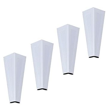 Badem10 Ovit Metal 14 cm Beyaz 4 Adet Metal Koltuk Baza Sehpa Masa Ayağı