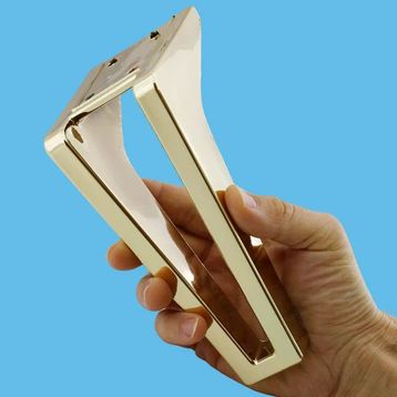 Badem10 Penta Lüks Mobilya Kanepe Sehpa Tv Ünitesi Koltuk Ayağı 18 cm Altın Gold Baza Ayak