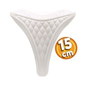 Badem10 Petek Lüks 15 cm Beyaz Baza Mobilya Kanepe Sehpa TV Ünitesi Koltuk Puf Ayağı