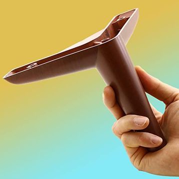 Badem10 Piko Lüks 12 cm Ahşap Desenli Kahve Baza Mobilya Kanepe Sehpa TV Ünitesi Koltuk Ayağı