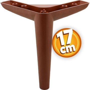 Badem10 Piko Lüks 17 cm Ahşap Desenli Kahve Baza Mobilya Kanepe Sehpa TV Ünitesi Koltuk Ayağı
