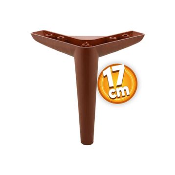 Badem10 Piko Lüks 17 cm Ahşap Desenli Kahve Baza Mobilya Kanepe Sehpa TV Ünitesi Koltuk Ayağı