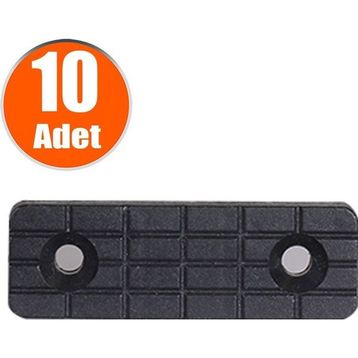 Badem10 Plastik Ayak Baza Pabucu 10x5 cm Siyah Denge Çubuğu Takozu