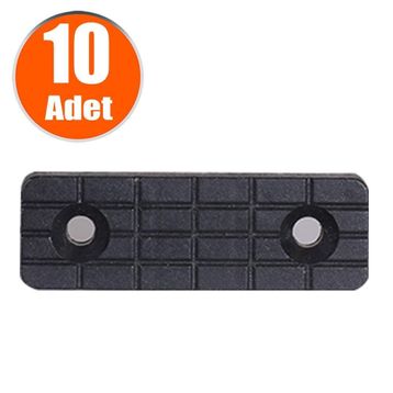 Badem10 Plastik Ayak Baza Pabucu 10x5 cm Siyah Denge Çubuğu Takozu