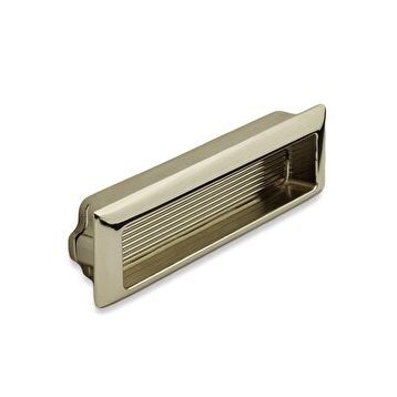Badem10 Positano 128 mm İnox Metal Gömme Çekmece Dolap Kapak Kulbu