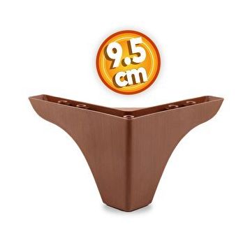 Badem10 Rose Lüks 9.5 cm Kahverengi Ahşap Desenli Baza Mobilya Kanepe Sehpa TV Ünitesi Koltuk Ayağı