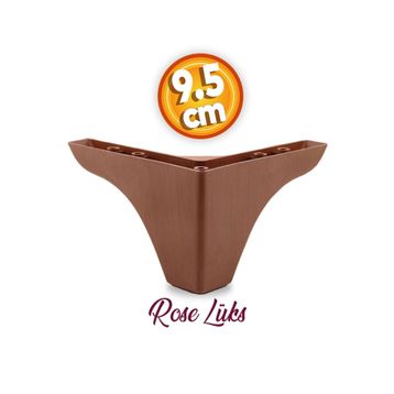 Badem10 Rose Lüks 9.5 cm Kahverengi Ahşap Desenli Baza Mobilya Kanepe Sehpa TV Ünitesi Koltuk Ayağı